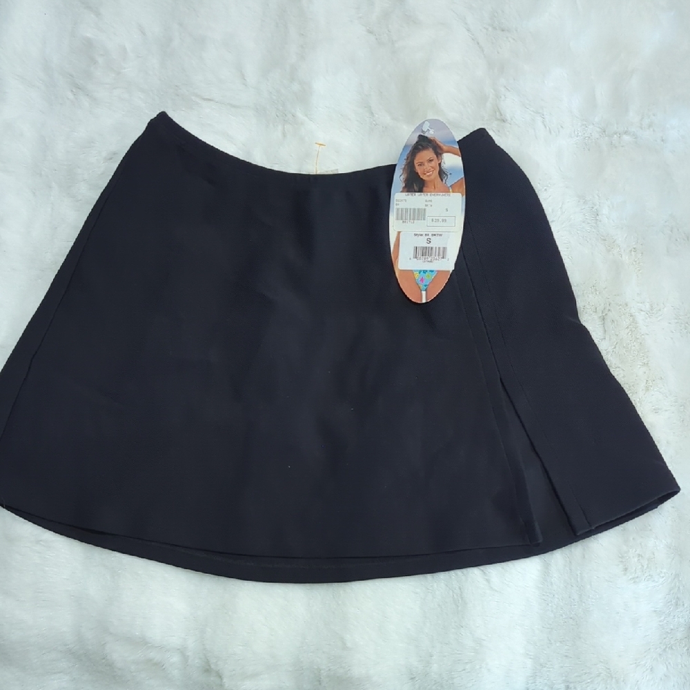 NWT Women's SWIMSUIT COVER-UP Skirt SZ S Black